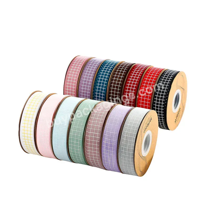 2.5 Cm Threaded Lattice Ribbon Floral Bouquet Cake Baking Gift Packaging Material Classic Fashion Style 45m - Buy Ribbon For Gift,Ribbon For Flowers,2.5 Cm Threaded Lattice Ribbon Floral Bouquet Cake Baking Gift Packaging Material Classic Fashion Sty