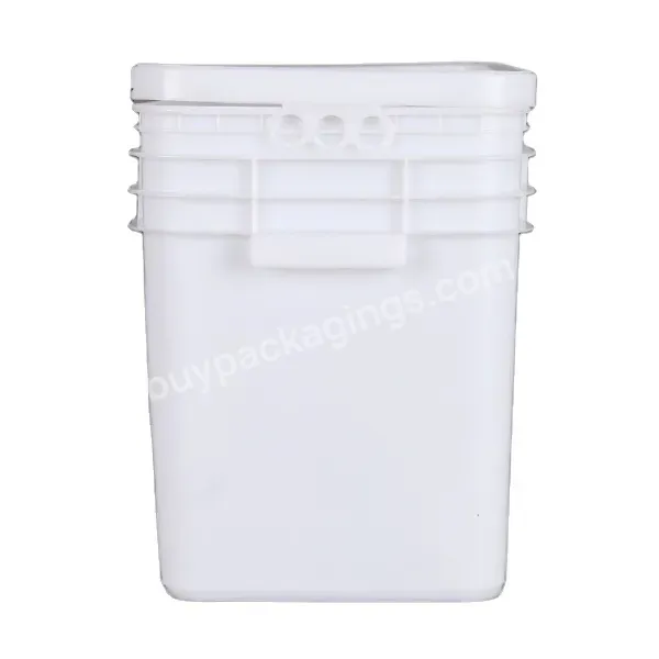 25 Liter 6.5 Gallon Square Plastic Pail Bucket Lid
