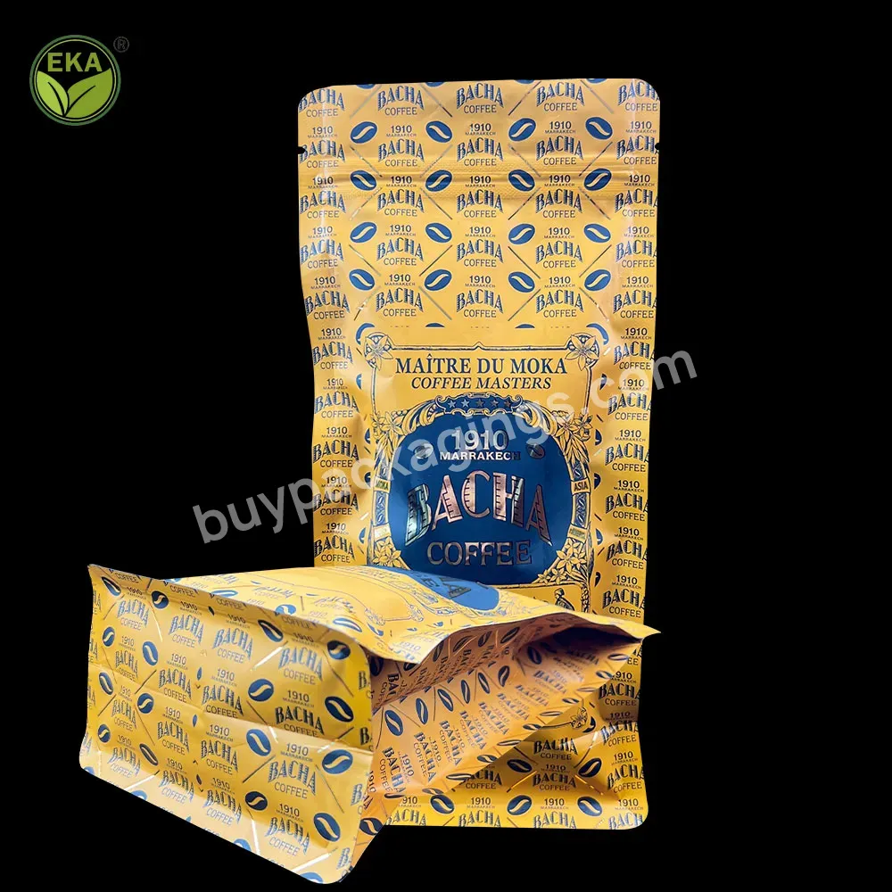 250g 1kg Aluminum Foil Resealabl Open Top Zipper Powder Box Arabic Coffee Packaging Bag Square Flat Bottom Coffee Bag - Buy Block Bottom Coffee Bag,Small Coffee Bags,Square Bottom Paper Bag.
