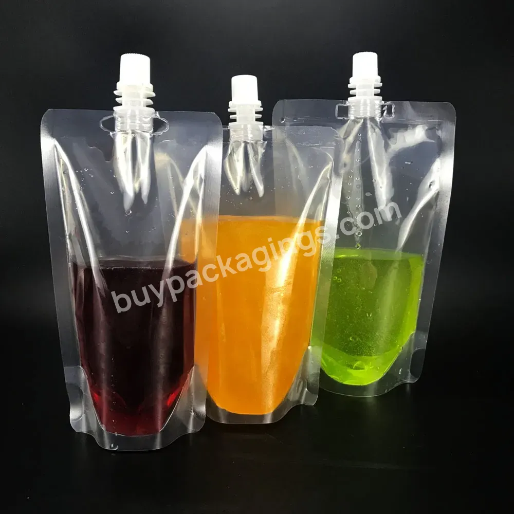 250ml 350ml Plastic Wine Juice Packaging Doyppack Clear Standing Up Spout Pouch Bag 100ml - Buy Standing Up Spout Pouch,Spout Pouch 100 Ml,Clear Spout Bag.