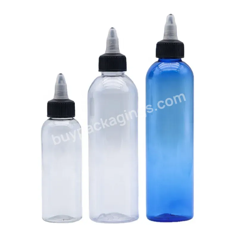 250ml Round Clear Squeeze Bottle With Twist Top Cap For Hair Dye Ink - Buy Plastic Dropper Bottle,Hair Dye Ink,Bottle With Twist Top Cap.