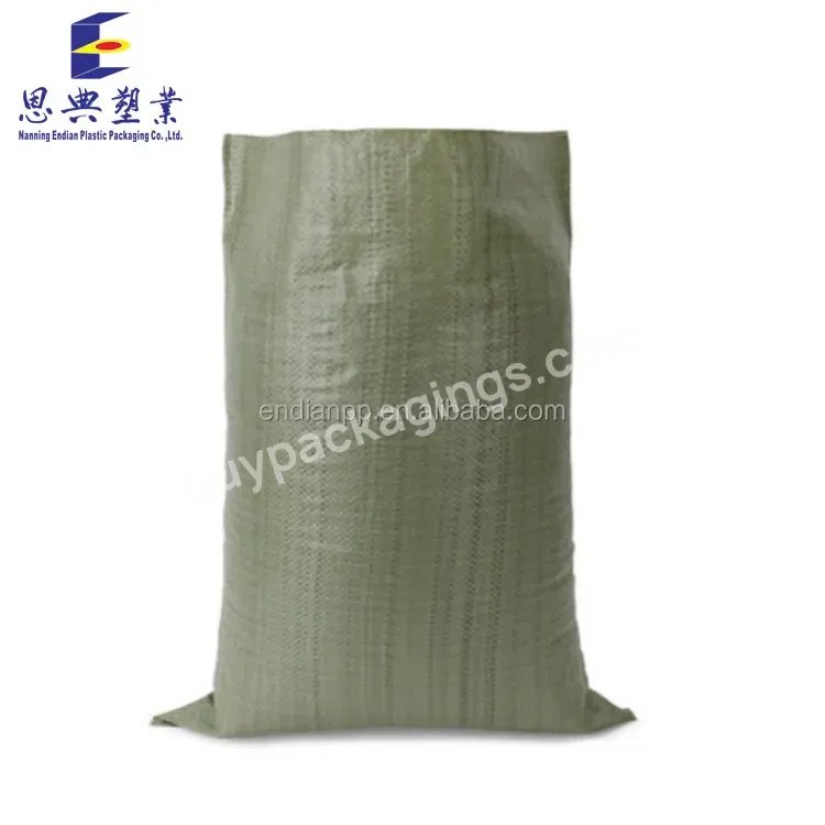 25kg 50kg Plastic Green Pp Woven Bag For Feed Sand Fertilizer Packing Logistics Express Garbage Waste Pp Woven Bag - Buy Pp Fertilizer Bag,50kg Pp Woven Bag,Pp Garbage Bags.
