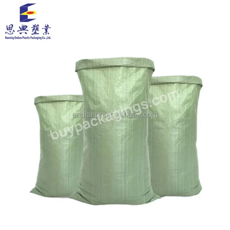 25kg 50kg Plastic Green Pp Woven Bag For Feed Sand Fertilizer Packing Logistics Express Garbage Waste Pp Woven Bag - Buy Pp Fertilizer Bag,50kg Pp Woven Bag,Pp Garbage Bags.
