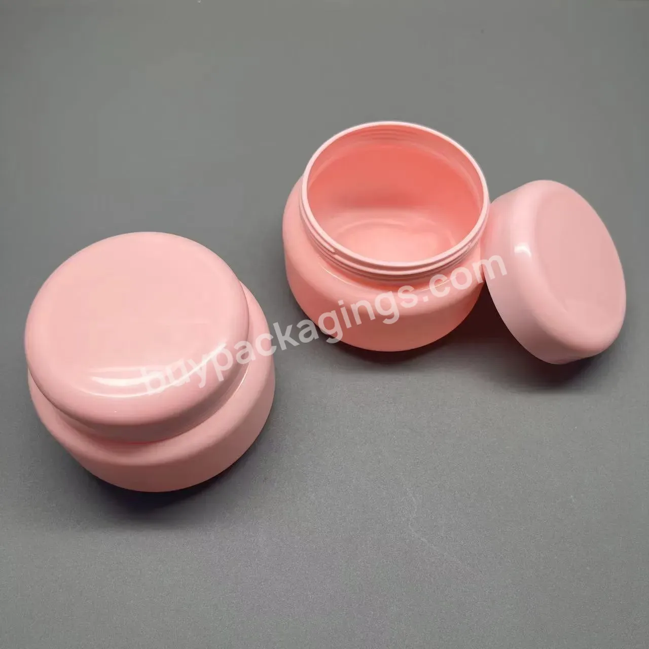 280ml Hdpe Round Shoulder Injection Pink Color Mask Jar Makeup Remover Jar - Buy Makeup Remover Jar,Mask Jar,Pink Hdpe Jar.