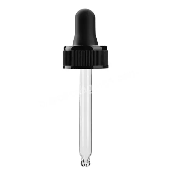 28/400 Ribbed Closure Black Glass Dropper For 250ml 500ml Medicine Bottles - Buy 28/400 Black Glass Dropper,28mm Calibrated Etch Brown Dropper,28/400 Dropper Cap With Silicone Nipple.
