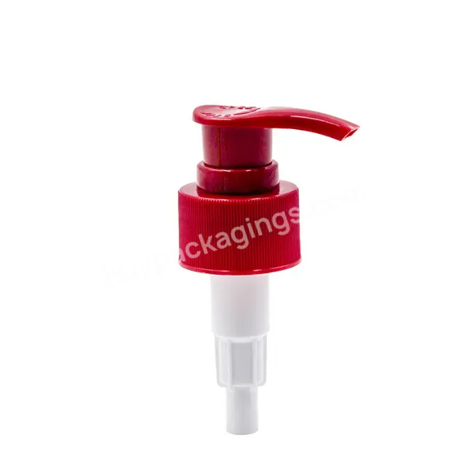 28/410 Red Injection Molding Press Lotion Pump Up And Down Switch Lock Bath Hand Lotion Lotion Pump - Buy Exquisitely Designed Pump Head,Press Easy Pump Head,Press Type Lotion Pump Head.