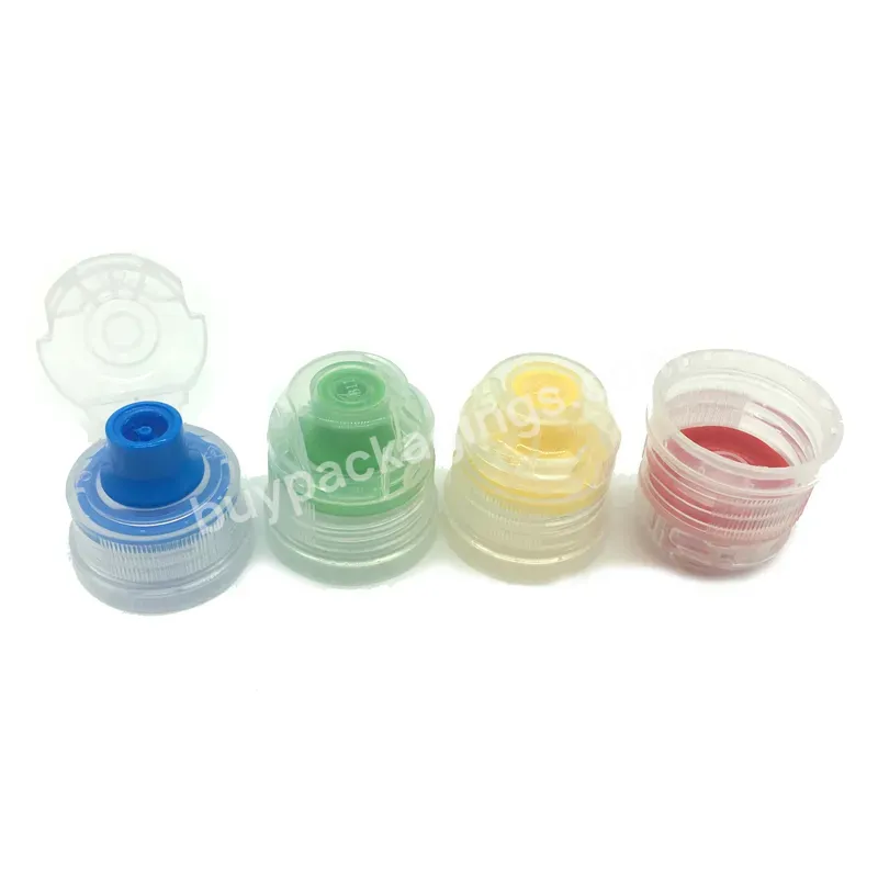 28mm 38mm Colorful Tamper Proof Plastic Food Grade Sport Water Flip Top Cap Without Silicone Value For Drink - Buy Food Grade Flip Top Cap,28/410 Flip Top Cap For Water Juice Drink,Plastic Tamper Proof Screw Cap 28/410 38/410.