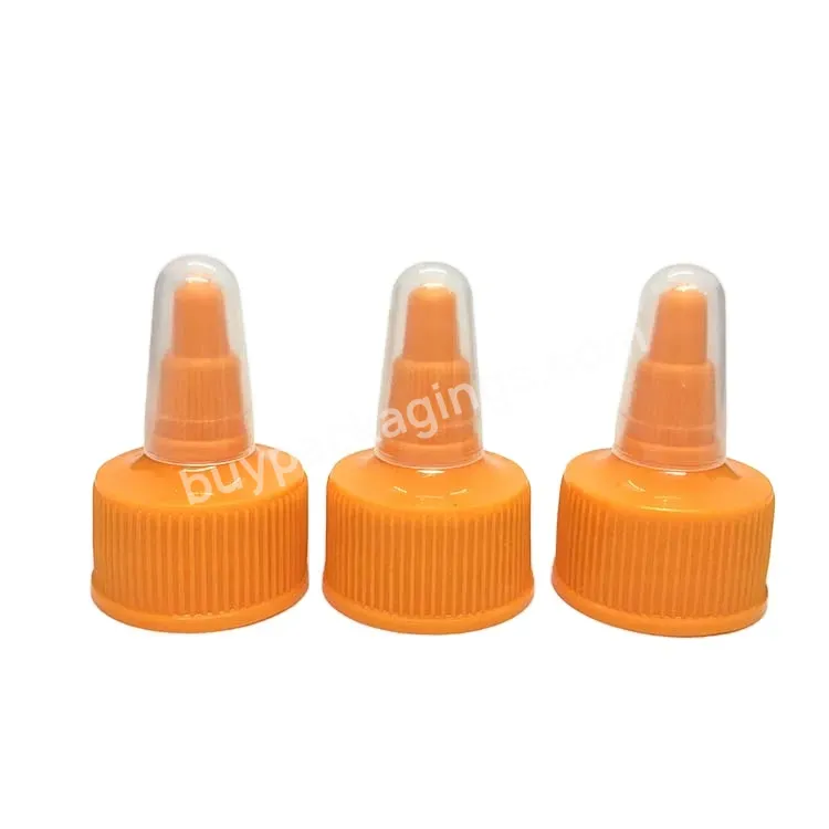 28mm Orange Customized Color Food Packaging Screw Cap Twist Cap With Dust Over Cap For Tomato Sauce - Buy 28mm Food Packaging Plastic Screw Cap Twist Cap,28mm Pp Twist Cap For Food Packaging,28mm Pp Twist Cap For Tomato Sauce.