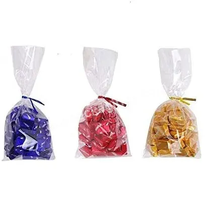 28x35 Bopp Cellophane Bags Transparent Clear For Bread Candy Chocolate Cello Treat Flat Bag Twist Ties For Gift Cellophane Bags - Buy Cellophane Bags,Clear Plastic Bags,Gift Bag.
