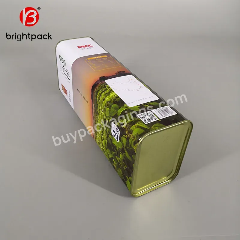 2l Food Grade Metal Oblong Soybean Oil Packaging Can With Plastic Spouts - Buy 2l Soybean Oil Packaging Tin Can,2l Oblong Food Oil Tin Can With Spouts,China Oblong Tin Can Manufacturer.