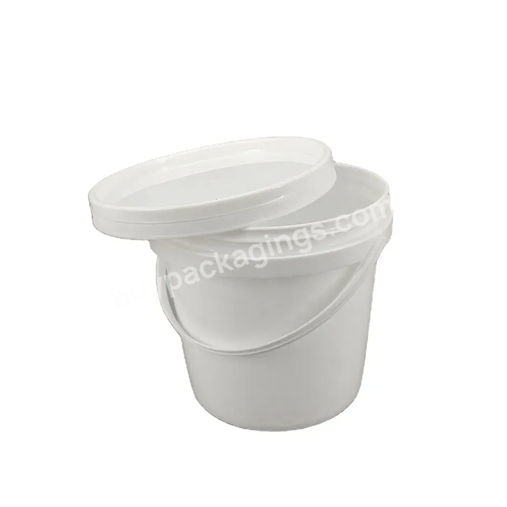 2l White Plastic Bucket Factory Customization With Plastic Handle And Plastic Lid - Buy Factory Customization,With Plastic Handle,Plastic Lid.
