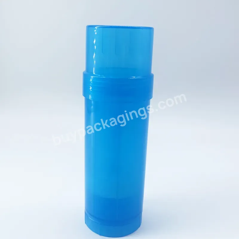 2oz Empty Transparent Blue Twist Up Lotion Bar Tube Sunscreen Deodorant Lotion Stick Tube Container - Buy Twist Up Lotion Bar Tube 60g,60g Deodorant Container For Sunscreen Lotion,Empty Pro Sport Stick 60g.