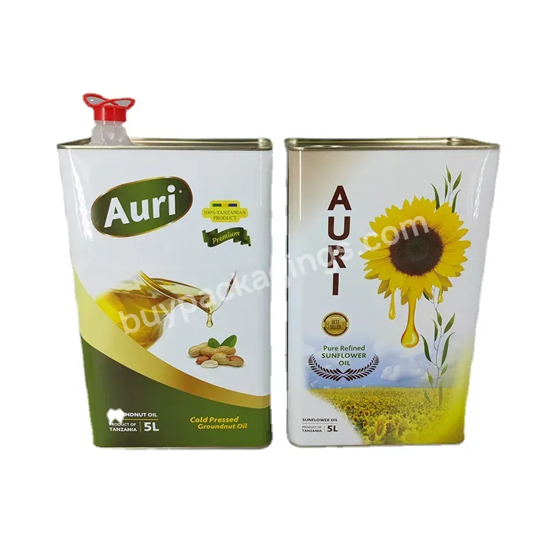 3 Liters Rectangular Metal Can With Plastic Flexible Spouts For Olive Oil Packaging - Buy 3 Liters Olive Oil Tin Can,Rectangular Metal Can For Olive Oil,Metal Oil Cans Manufacturer.