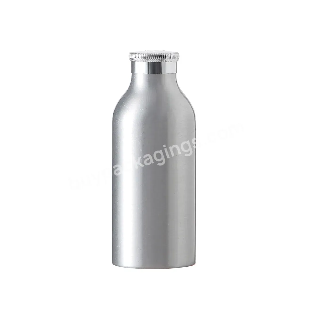 30g-200g Natural Silver Aluminum Round Powder Shaker Bottle With Silver Sifter Lid