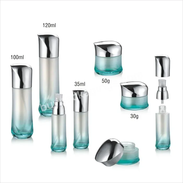 30g 50g 35ml 120ml Wholesale Luxury Round Shape Glass Cosmetic Packaging,Face Cream Container And Cosmetic Lotion Pump Bottle - Buy Glass Cosmetic Packaging Bottle,Face Cream Container,Cosmetic Lotion Pump Bottle.