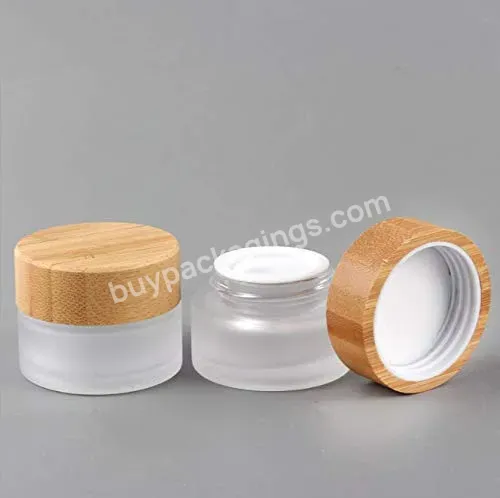 30g 50g Bamboo Cosmetic Glass Jars Empty Cosmetic Containers Wholesale - Buy Empty Cosmetic Containers Wholesale,Cosmetic Glass Jars,30g 50g Bamboo Jars.