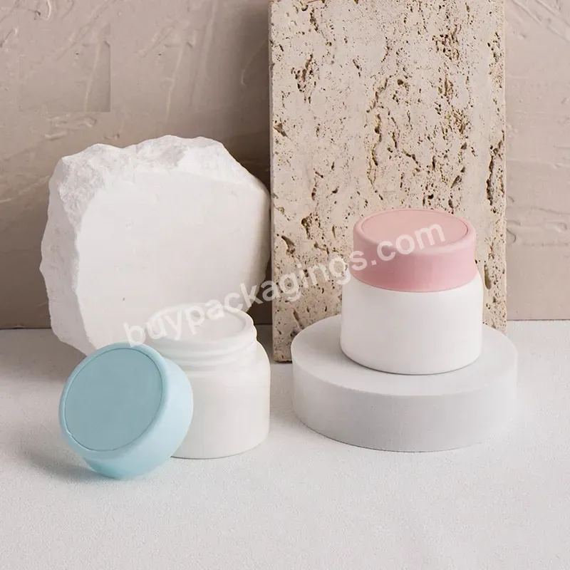30g 50g Eco Friendly Face Cream Pcr Cosmetic Packaging Containers Plastic Jar With Pink /blue Lids - Buy Cream Jar,Cosmetic Packaging Containers Plastic Jar,Jar With Pink Blue Lid.