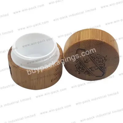 30g Cream Jar Skin Care Luxury Bamboo Cosmetic Containers With Pp Inner Custom Engraving Wholesale Eco Friendly