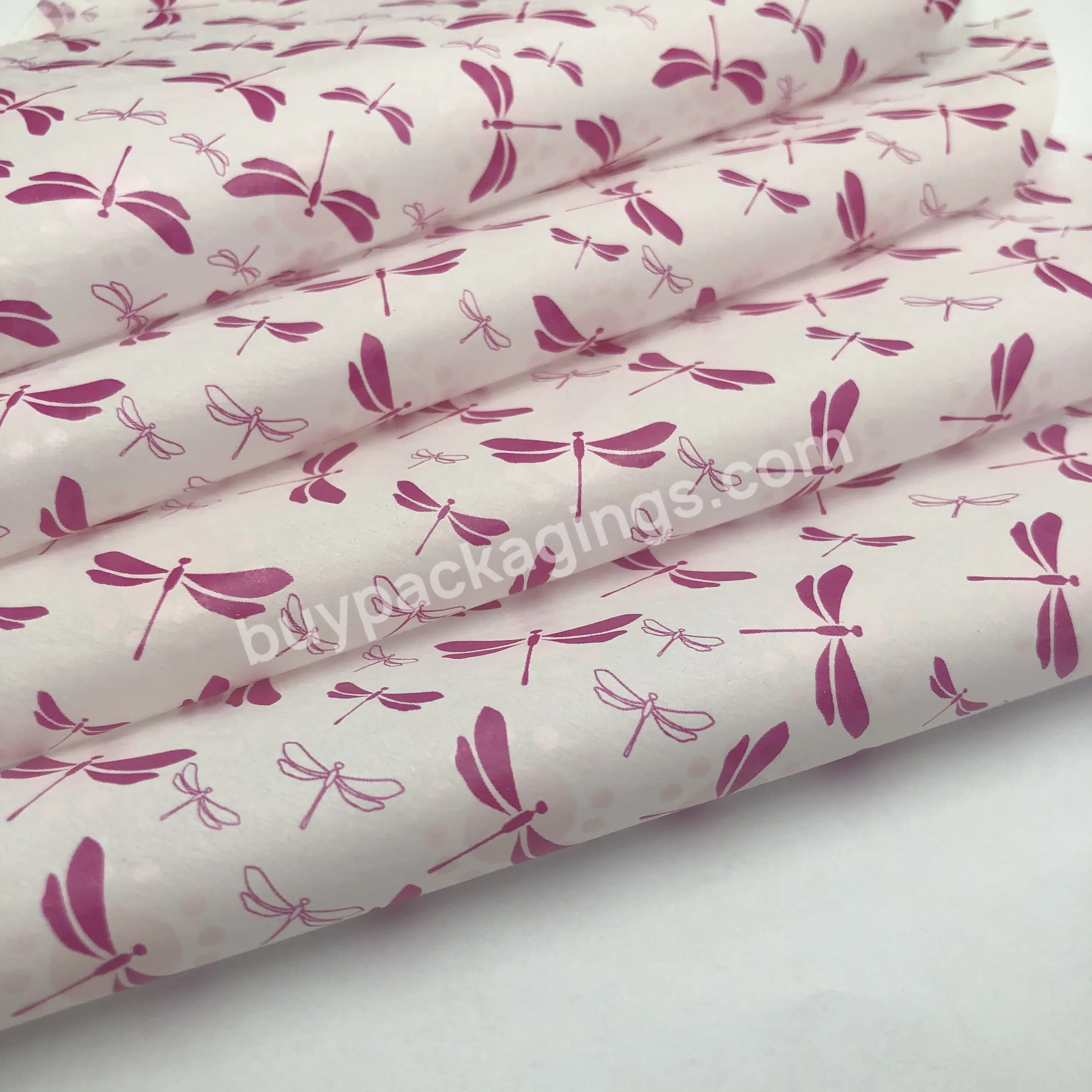 30g White Wrapping Tissue Paper With One Color Logo In 50*75cm Low Moq 500pcs - Buy 30g Wrapping Tissue Paper,30g Tissue Paper,White Tissue Paper.