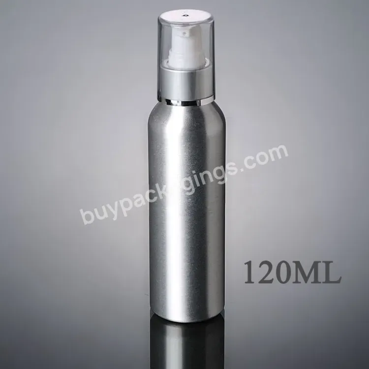 30ml 50ml 100ml 120ml Cosmetic Packaging Aluminum Bottle Pump Lotion Serum Sliver Bottle - Buy Aluminum Lotion Pump Bottle,Lotion Bottle 100ml,Aluminum Bottle.