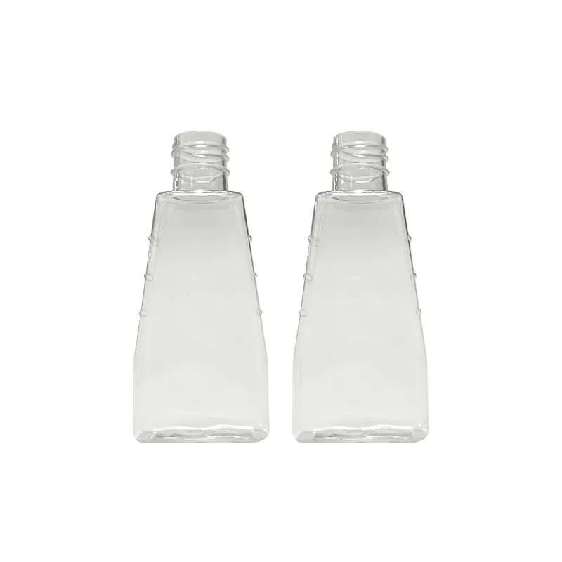 30ml 50ml 60ml trapezoidal PET hand sanitizer plastic bottles refillable octagonal transparent gel bottle travel size