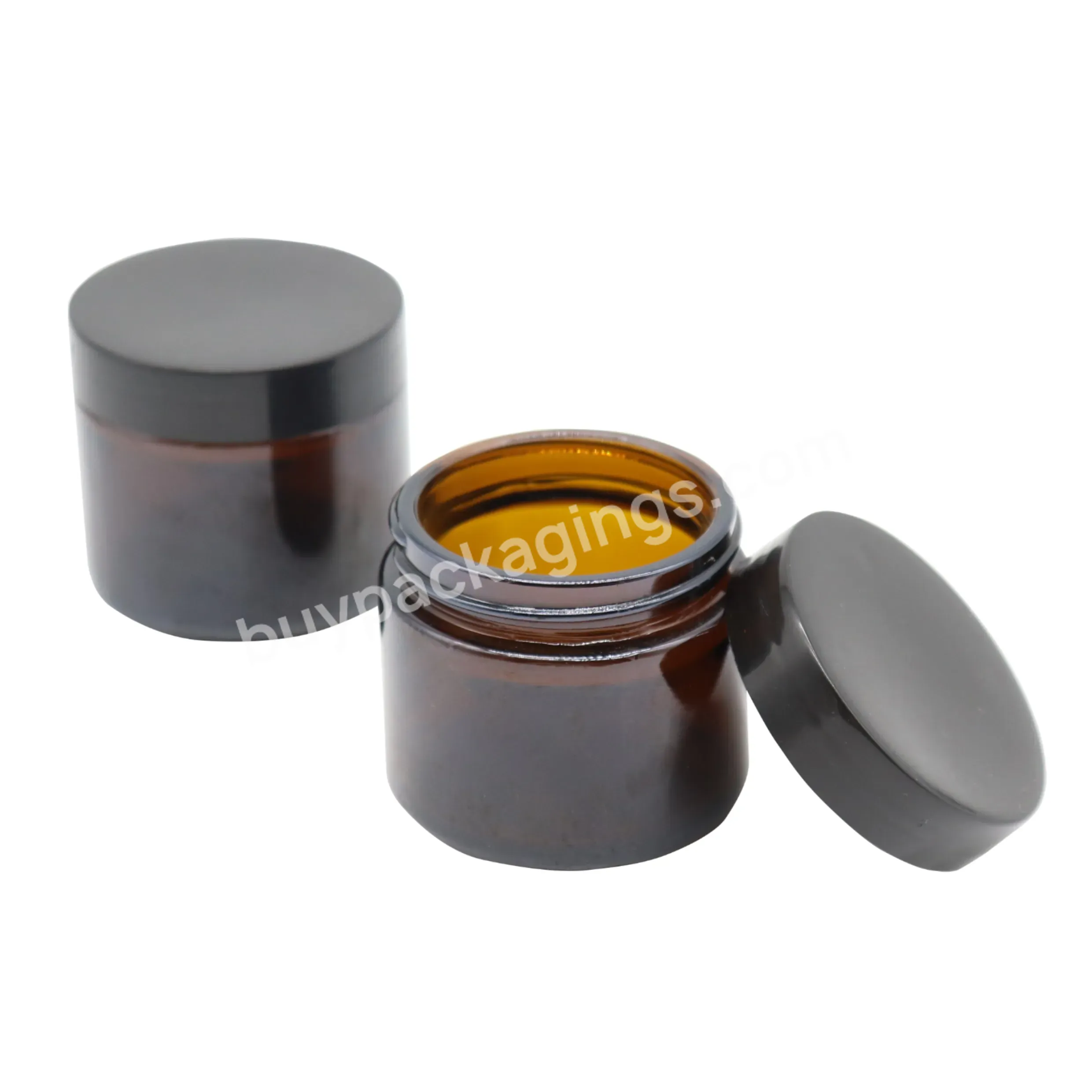 30ml 50ml Large Amber Glass Jar Empty Modern Packing Glass Spice/pepper/salt Cream Jar