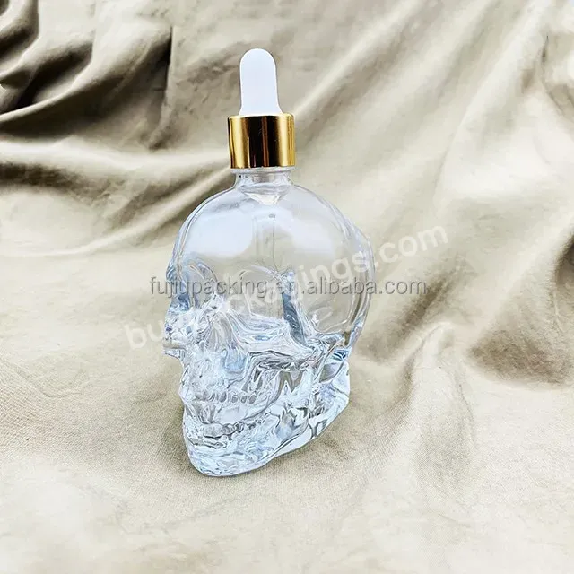 30ml 60ml Fragrance Skull Glass Dropper Bottle For Essential Oil Container Skull Dropper Bottle - Buy Skull Dropper Bottle,Glass Dropper Bottles 30ml 60ml,Colored Glass Dropper Bottles.