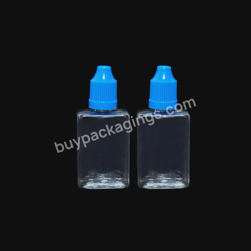 30ml Rectangle Plastic Pet Dropper Bottle 30ml 15ml 10ml Transparent Liquid Bottle With Childproof Cap - Buy 30 Ml Plastic Bottle,Dropper Bottle,Liquid Bottle.