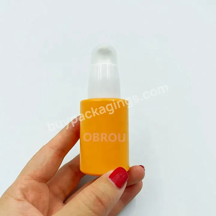 30ml Round Cosmetic Packaging Frosted Empty Face Serum Pump Lotion Foundation Bottle Glass Serum Bottle With Pump - Buy Glass Serum Bottle With Pump,Pump Lotion Foundation Bottle,Frosted Empty Face Serum Pump Bottle.