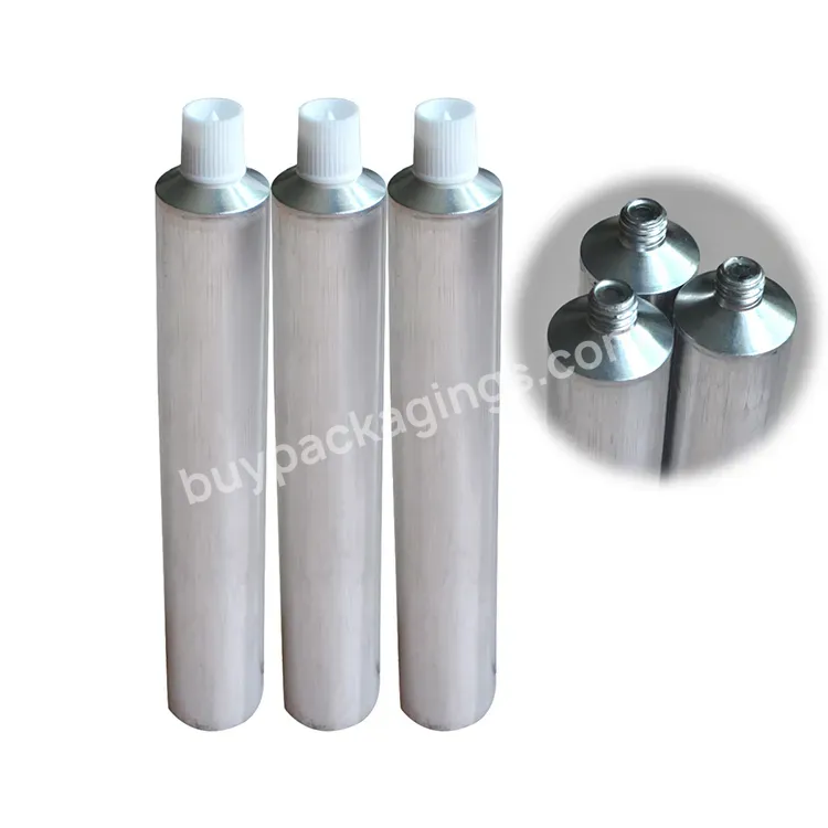 30ml Silver Aluminum Empty Toothpaste Tubes / Needle Screw Lid Unsealed Wholesale Metal Tubes Containers