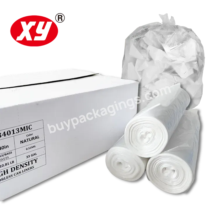 33'' X 40'' 33 Gallons High Density Can-liners Trash Bag,Wholesale Trash Bag Rolls - Buy Trash Bags Roll Wholesale,Factories Price Garbage Bag,Plastic Trash Can Liners Packaging Garbage Bag.