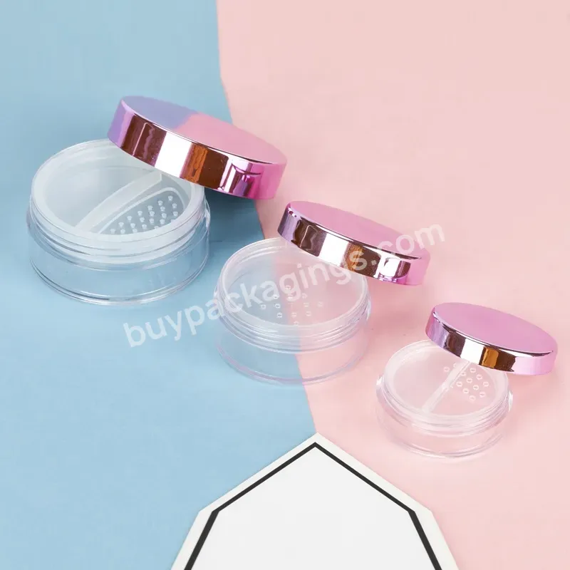 3g 5g 10g 20g 30g Pink Lid Loose Powder Jar With Sifter For Mineral Face Loose Powder Jar Cosmetic Pot