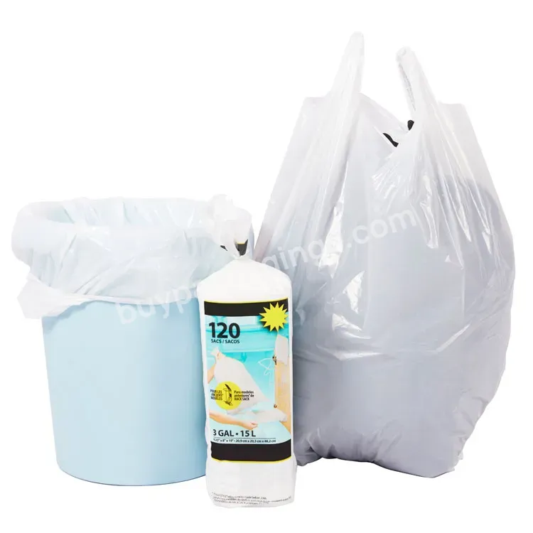 3gal/15l Unscented Handle Bags In A Roll Garbage Packaging Plastic Bags Custom Logo Trash Plastic Bag Guangdong - Buy Unscented Handle Bags In A Roll,Plastic Bag Guangdong,Packaging Plastic Bags Custom Logo.