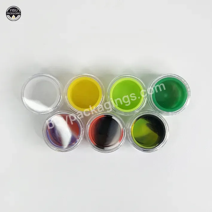 3ml 5ml 10g Plastic Empty Clear Transparent Jar With Silicone Liner - Buy Transparent Container Jar,Transparent Jar With Silicone Liner,Silicon Jar Liner.