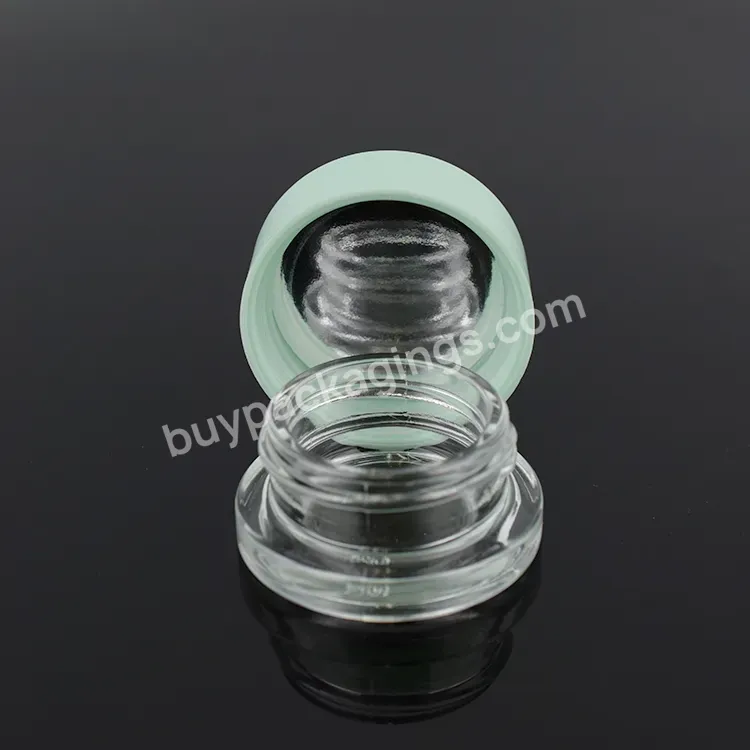 3ml 5ml 5g Clear Glass Jar With Child Resistant Cap Custom Caps Color - Buy 5ml Child Proof Glass Jar 5g Glass Jar,5ml Sample Glass Jar 5ml Small Glass Jar,5ml Concentrate Glass Jar.