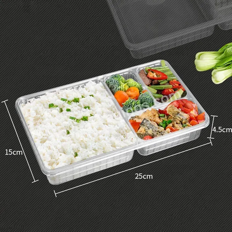 4 Compartments Microwave Plastic Disposable Meal Prep Packaging Containers Leak Proof Food Storage Bento Lunch Box - Buy 4 Compartments Meal Prep Packaging Containers,4 Compartments Bento Lunch Box,4 Compartment Food Containers.