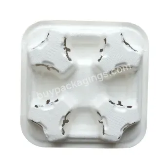 4 Cup Disposable Cup Holder Tray For Coffee Shops Grocery Stores Takeaway Restaurants Drink Shops
