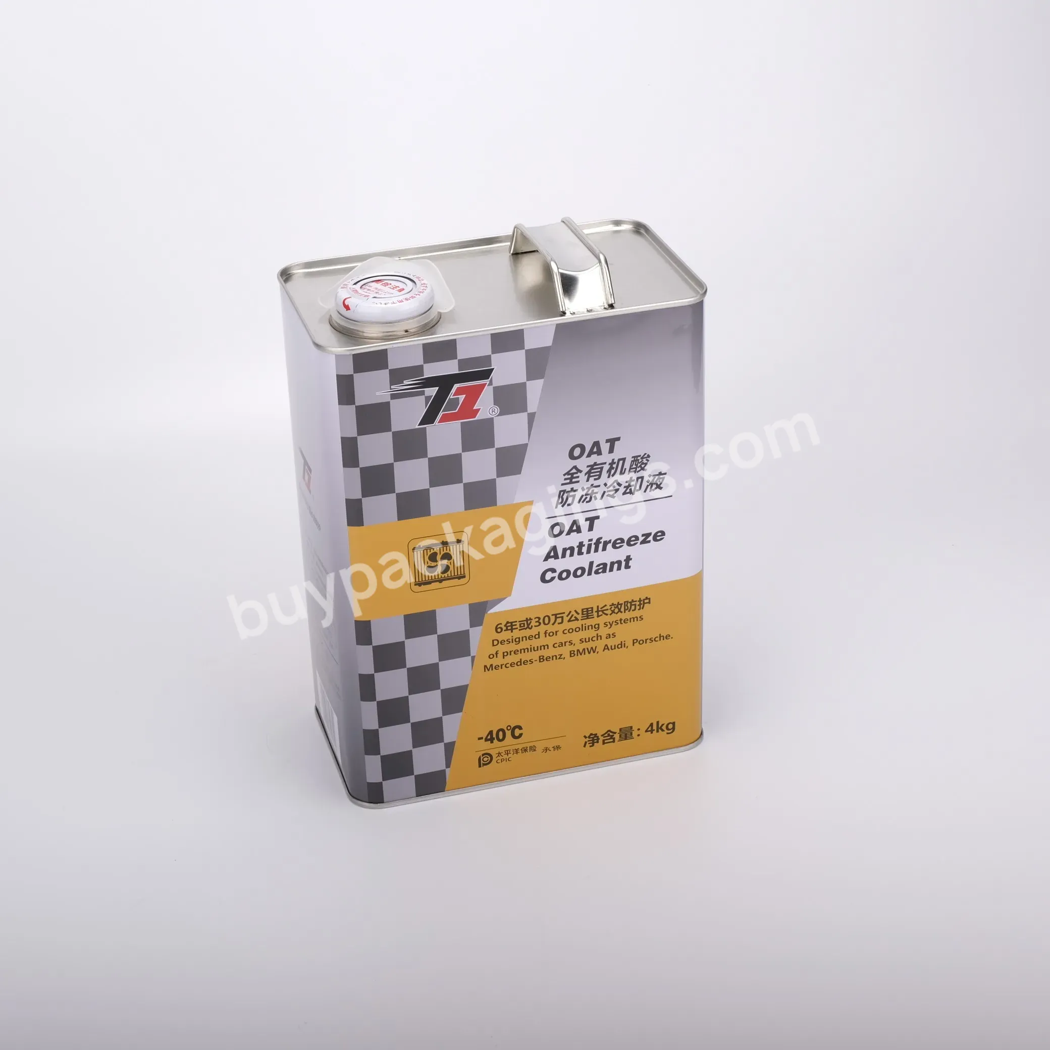4 Litres Square Printed F-style Engine Oil Brake Oil Motor Oil Tin Can With Spout - Buy 4 Litres Square Oil Tin Can,4 Litres Square Glue Tin Can,4 Litres Square Tin Can.
