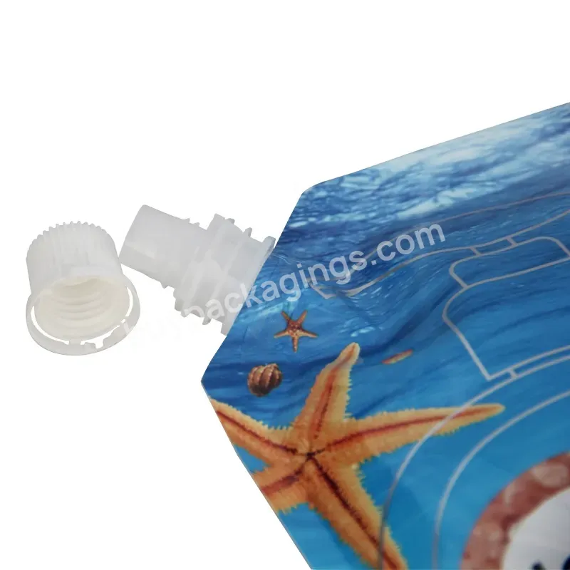 400ml Custom Printed Laminated Plastic Stand Up Hand Soap Detergent Spout Pouch Bag With Cap - Buy Spout Pouch With Cap,Detergent Spout Pouch,Stand Up Spout Pouch Bag.