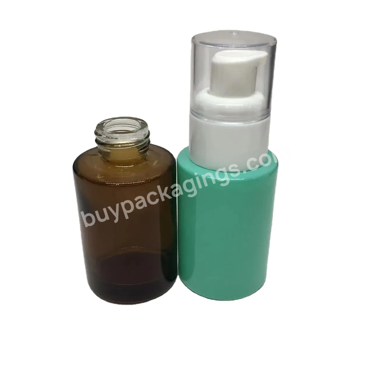 40ml Empty Customer Color Glass Pump Dispenser Bottle