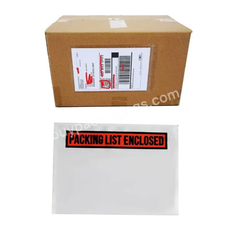 4.5x5.5 7.7x5.5 Enclosed Envelop Clear Self Adhesive Shipping Labels Pouches Top Loading Packing List Envelops For Shipping - Buy Clear Selfadhesive Top Loading Packing Listshipp,Packing List Envelope,Invoice Pouches.