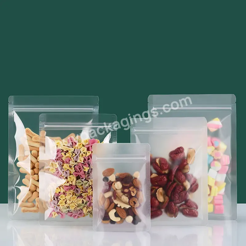 4*6 5*8 8*12 Inch,Matte Transparent Ziplock Bags,Food Packaging Bag For Small Business