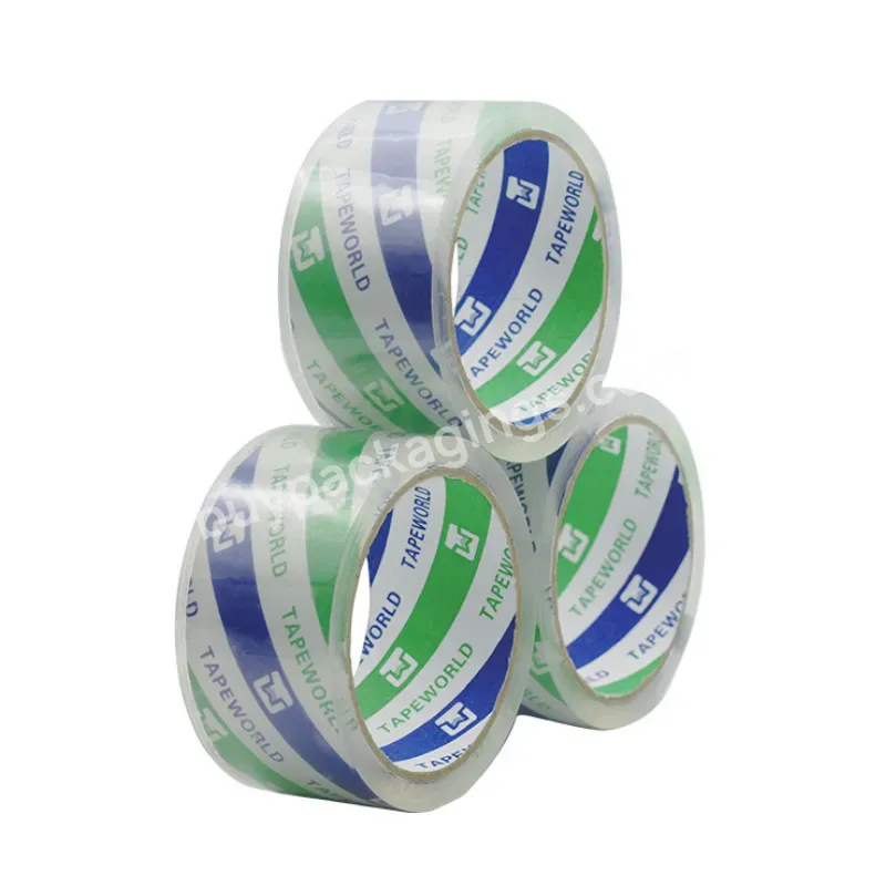 48mm*100m Wholesale Manufacturing Clear Super Clear Custom Brand Logo Packing Box Tape