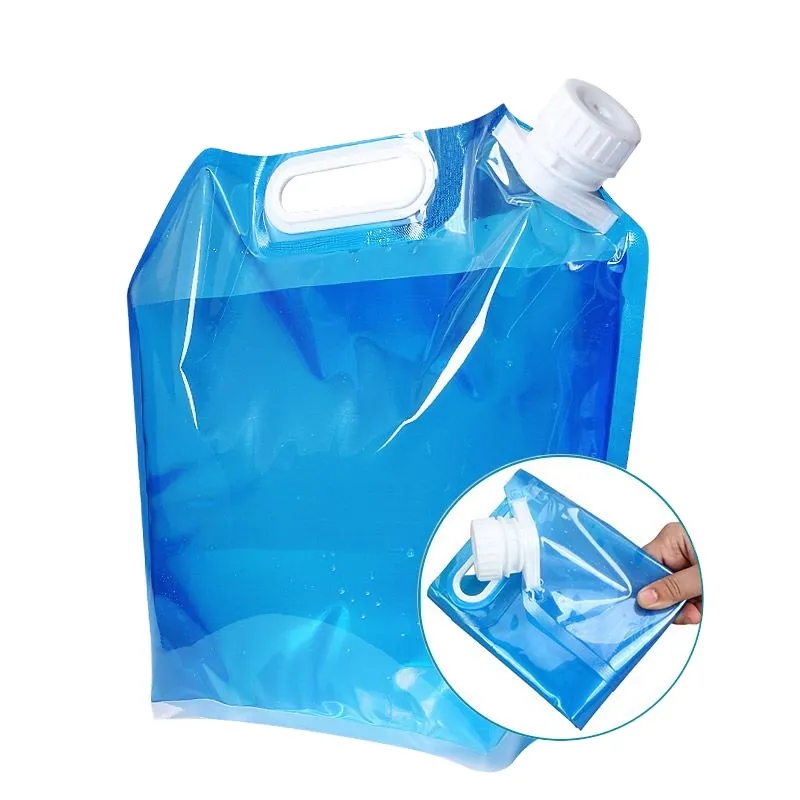 5 Gallon 3L Stand Up Collapsible Plastic Bottle Foldable Reusable Water Bags Pouch 5 10 Liter