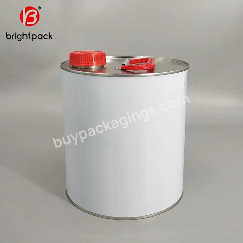 5 Litre Paint Tin Bucket With Plastic Handle And Cover,Empty Round 5l Metal Tin Pail,Wood Stain Packing Tin Can - Buy Empty Round 5l Metal Tin Pail,Wood Stain Packing Tin Can,5 Litre Paint Tin Bucket With Plastic Handle And Cover.