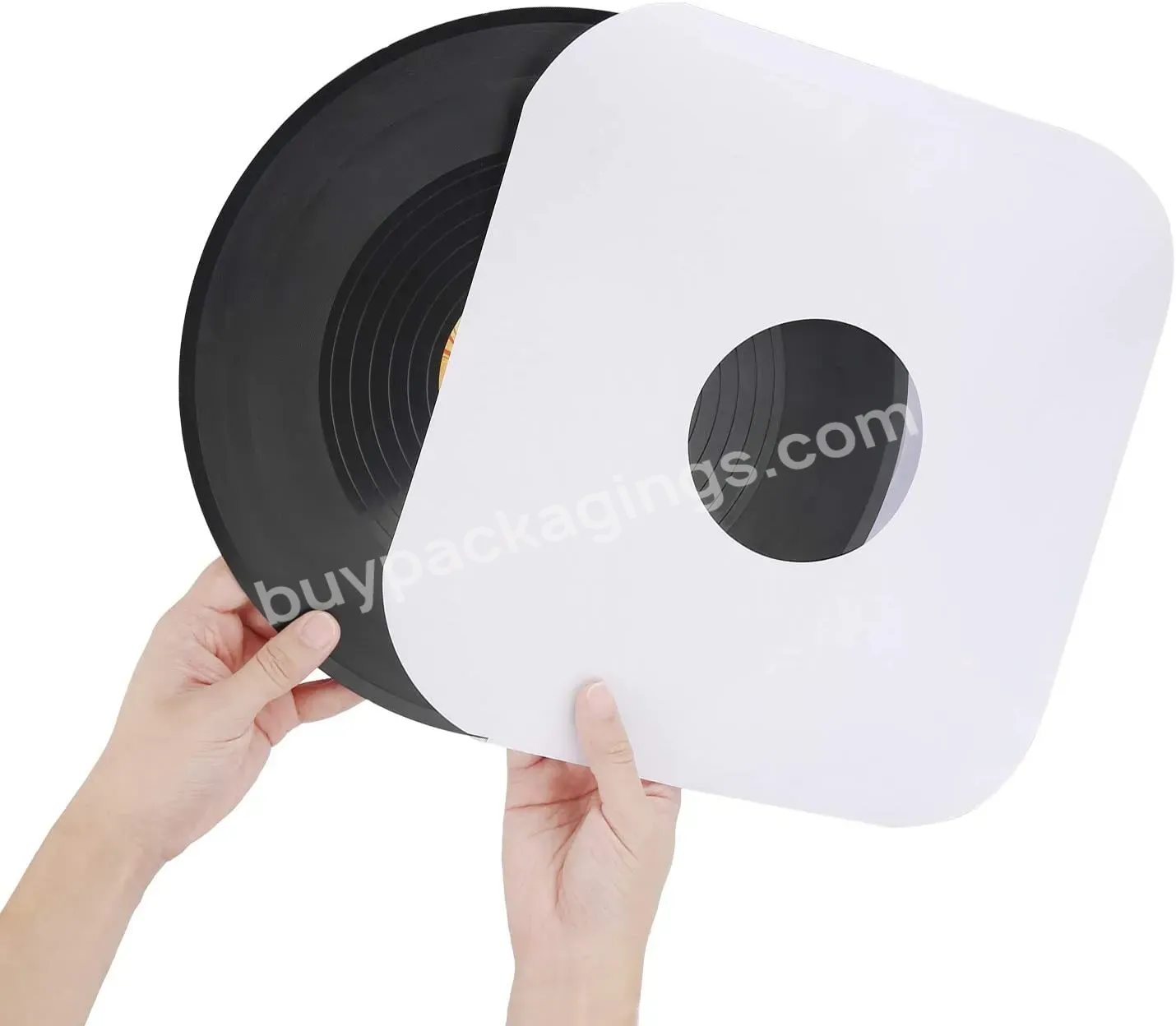 50 Packs Rounded White Album Sleeves Acid Free Paper Lp Sleeves For 7" Records - Buy Rounded White Album Sleeves,Acid Free Paper Lp Sleeves For 7" Records,50 Packs Paper Record Sleeves.