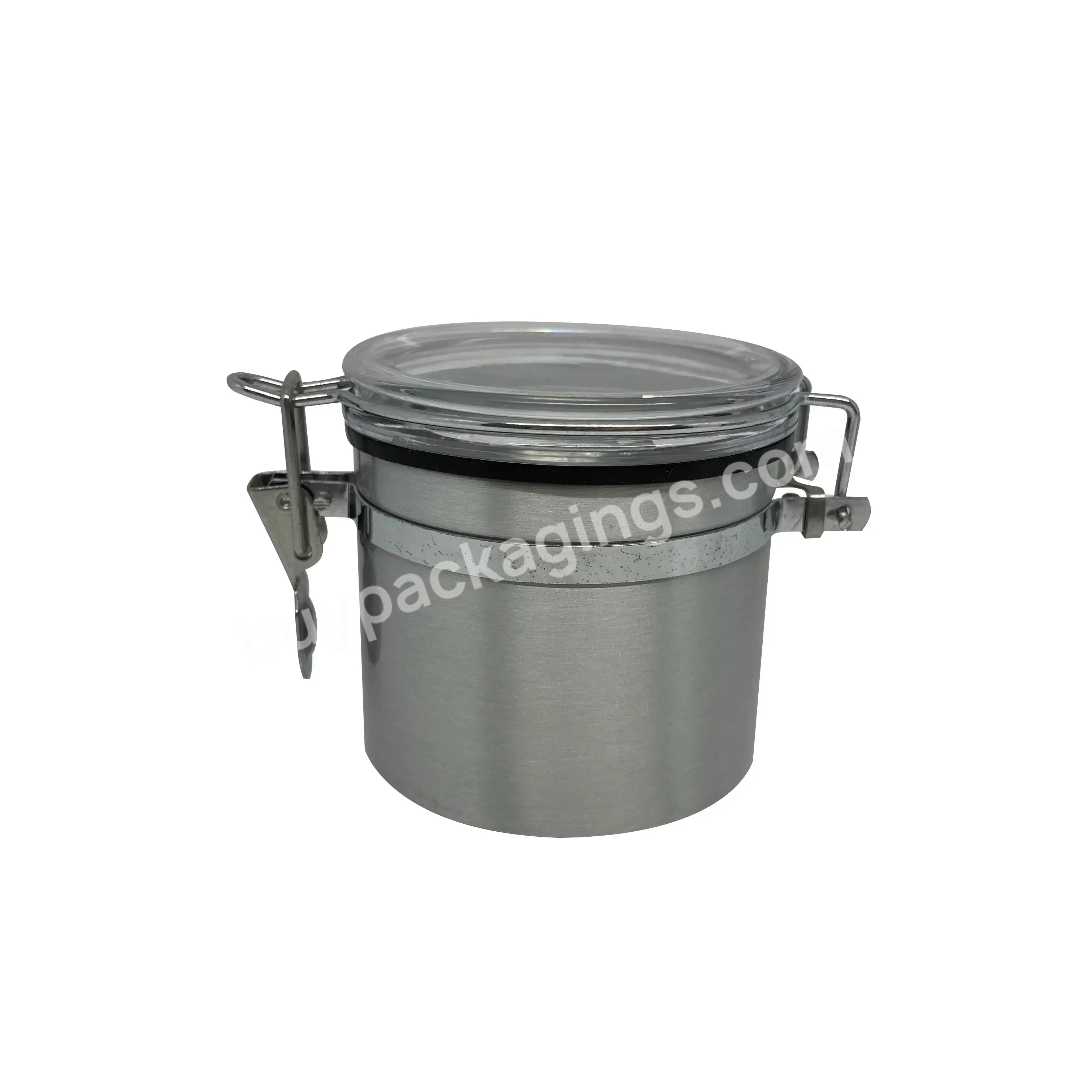 500-2000ml Hot Sale Stainless Steel Fresh-keeping Sealed Jar Coffee Milk Powder Jar Household Coffee Bean Storage Jar