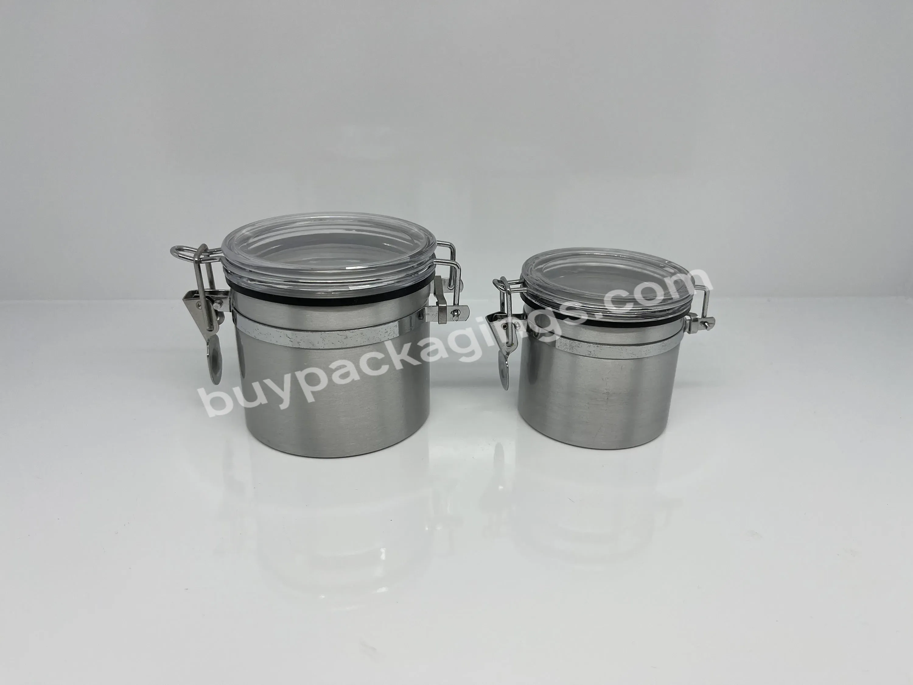 500-2000ml Hot Sale Stainless Steel Fresh-keeping Sealed Jar Coffee Milk Powder Jar Household Coffee Bean Storage Jar