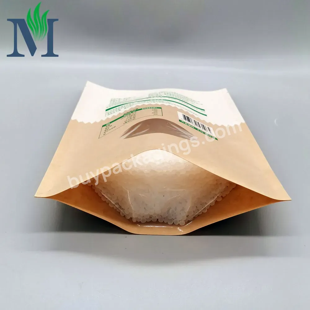 500g Glutinous Rice Flour Bags Stand Up Zipper Kraft Paper Films Compostable Bags Usage For Corn Food Nuts Rice Dried Food - Buy Stand Up Zipper Kraft Pape,Compostable Bags Usage For Corn Food Nuts Rice Dried Food,500g Glutinous Rice Flour Bags Stand