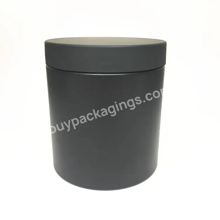 500ml Matte Black Pots Cosmetic Jar Body Scrub Container Empty Pet Plastic Jars